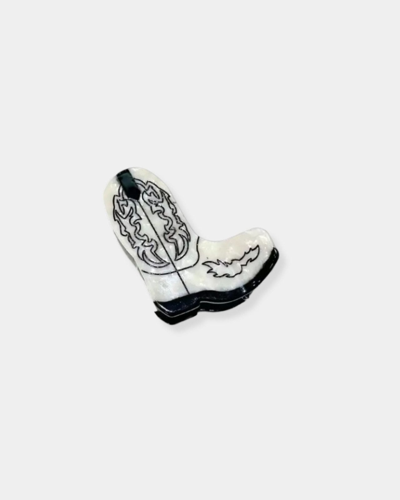 WHITE WESTERN BOOT - CLAW HAIR CLIP | Stonewaters