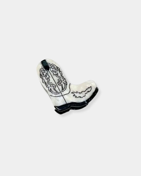 WHITE WESTERN BOOT - CLAW HAIR CLIP | Stonewaters