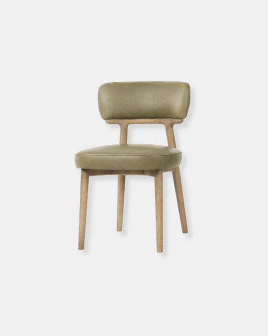 WILLOW DINING CHAIR - SAGE GREEN LEATHER | Stonewaters