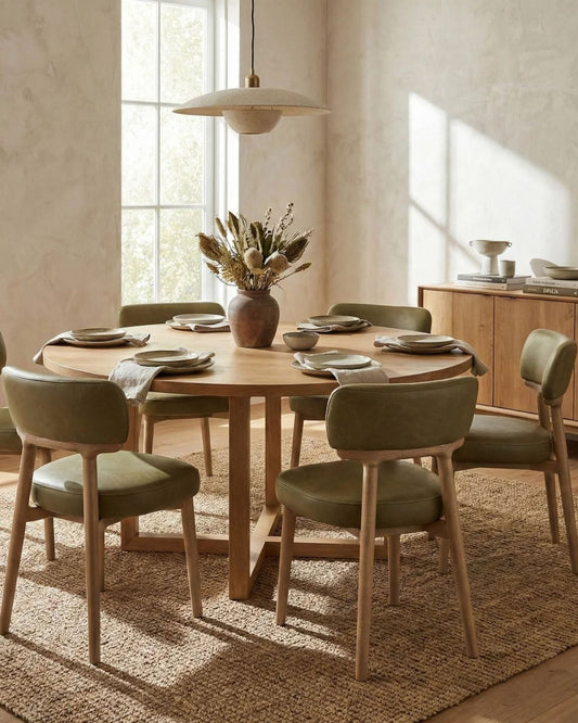 WILLOW DINING CHAIR - SAGE GREEN LEATHER | Stonewaters