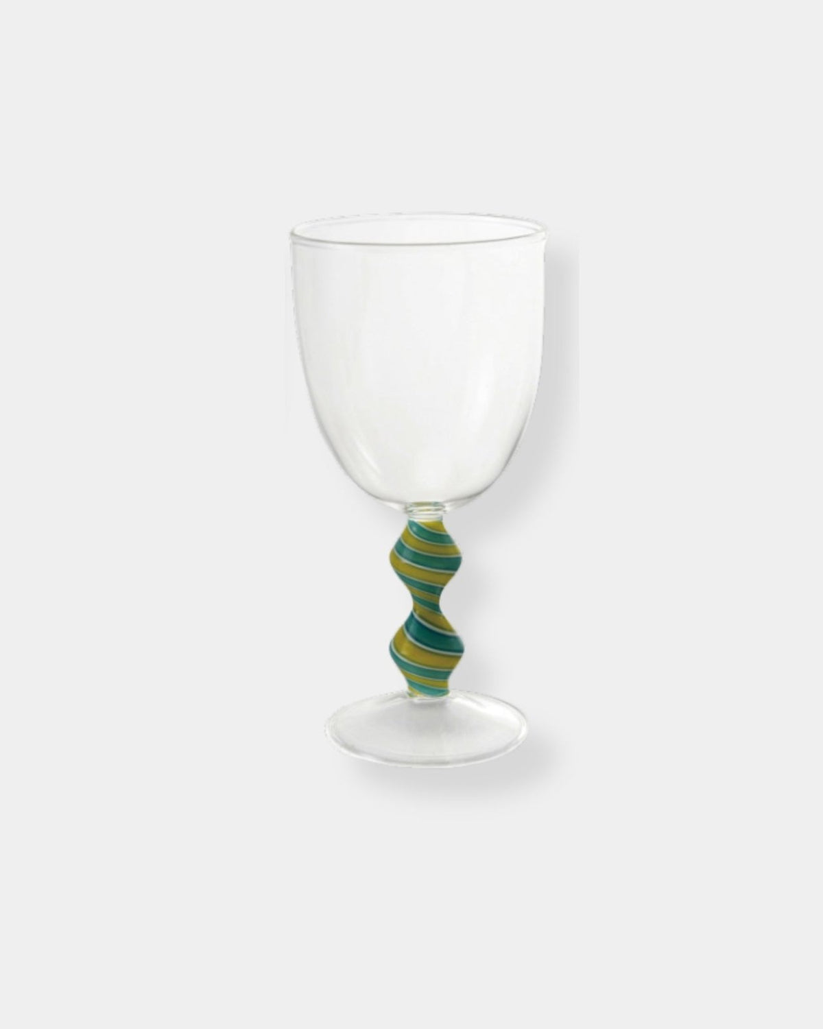 WINE GLASS - BLUE SWIRL STEM | Stonewaters