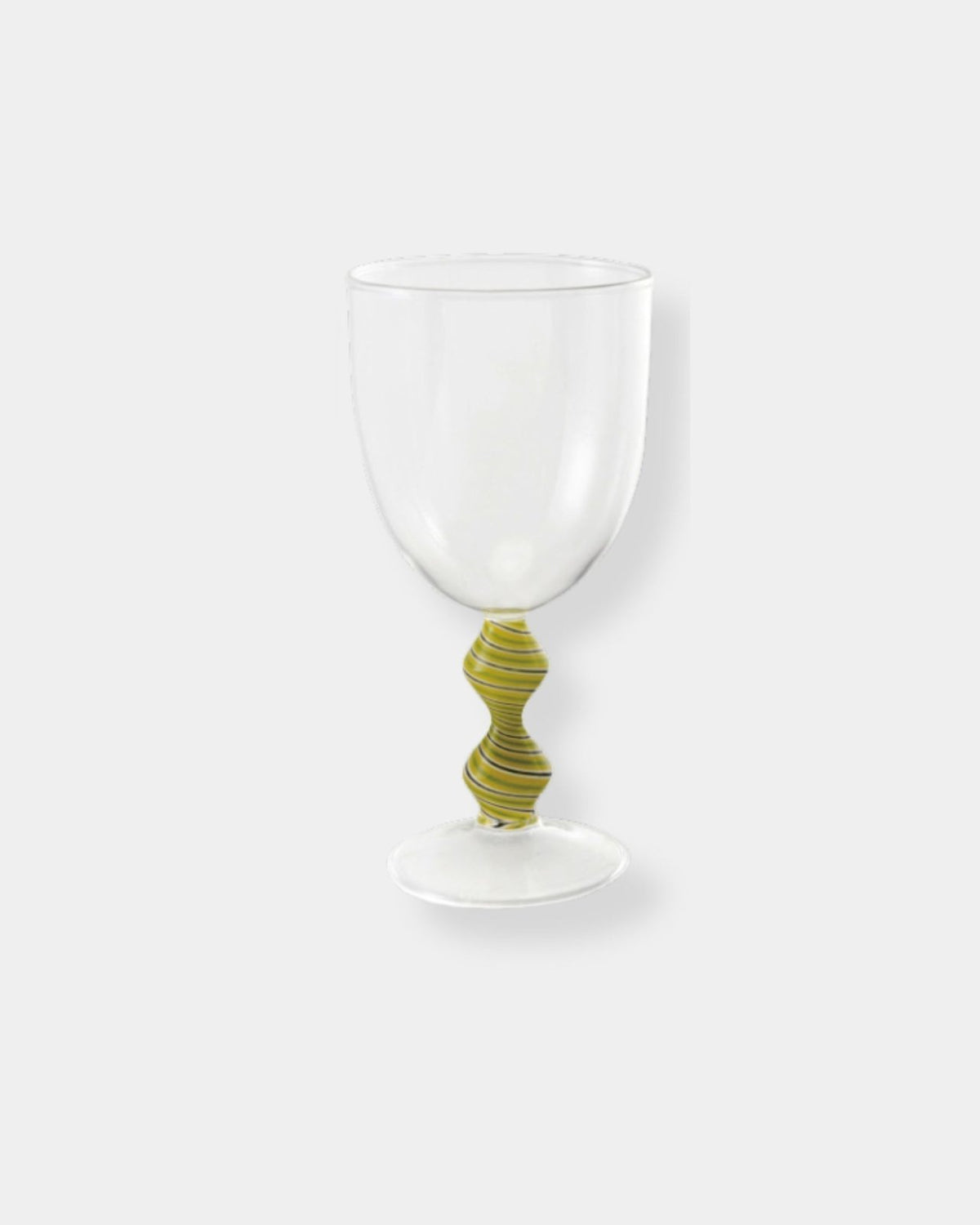 WINE GLASS - YELLOW SWIRL STEM | Stonewaters