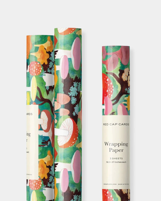 WOODLAND MUSHROOMS WRAPPING PAPER | Stonewaters