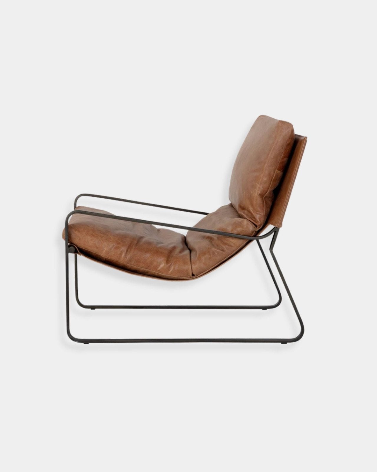 ZANCOR LOUNGE CHAIR - TAN AND GUNMETAL | Stonewaters